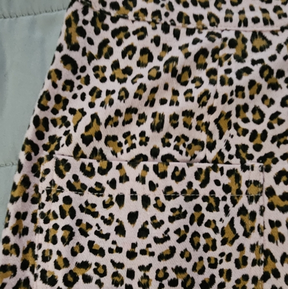 Nasty Gal Leopard Print Pink Skirt Zipper Front Size 6 NWT Nordstoms - Picture 4 of 8